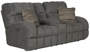 Catnapper 63599-1934/88-2317/08 Ashland - Power Lay Flat Reclining Console Loveseat - Granite