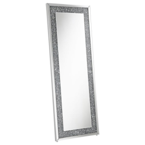 CoasterEssence 961636 Valerie - Acrylic Crystal Floor Mirror - Silver