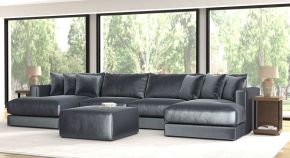 Jackson 2245/75/31/76/12-23 Remington - 4 Piece Modular Double Chaise Sectional And 1 Included Cocktail Ottoman - Slate