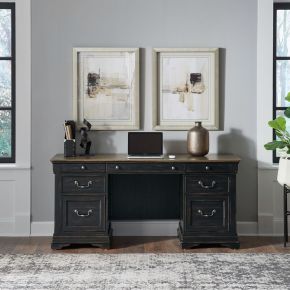 Liberty Furniture 532-HO-JEC Meritage - Jr Executive Credenza - Black