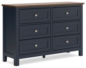 Ashley Furniture B414-21 Landocken - Dresser - Brown / Blue