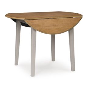 Ashley Furniture PCD403-15 Harperfeld - Round Dining Room Drop Leaf Table - Natural / Gray