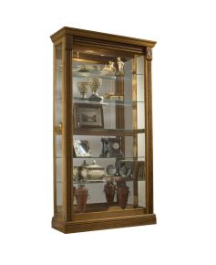 Pulaski Furniture 20484 PFC Curios - Lighted Sliding Door 5 Shelf Curio Cabinet - Maple Brown