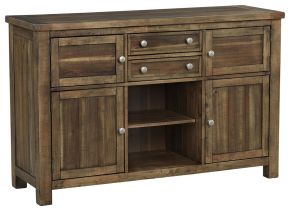 Signature Design by Ashley® D631-60 Moriville - Dining Room Server - Grayish Brown