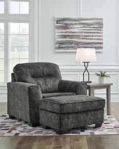 Signature Design by Ashley® 50504/23/14 Lonoke - 2 Pc. - Chair And A Half, Ottoman - Gunmetal