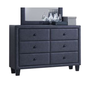 ACME 25665 Saveria - Dresser - Two Tone Gray Synthetic Leather