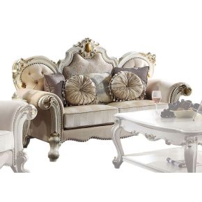 ACME 55461 Picardy - Loveseat With 5 Pillows - Fabric & Antique Pearl