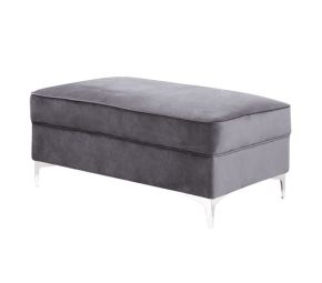 ACME LV00369 Bovasis - Ottoman - Gray Velvet