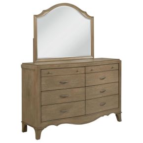 Coaster Fine Furniture 225053M Revello - 8-Drawer Bedroom Dresser With Mirror - Washed Mango