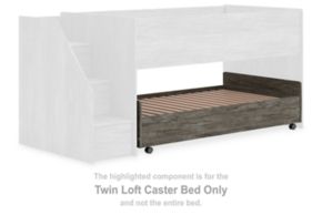 Signature Design by Ashley® B4480-68B Frandern - Twin Loft Caster Bed - Gray
