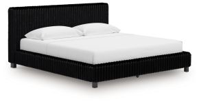 Signature Design by Ashley® PCB3380B13 Zuraleus - King Upholstered Bed - Black