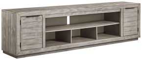 Ashley Furniture W996-78 Naydell - XL TV Stand w/Fireplace Option - Gray