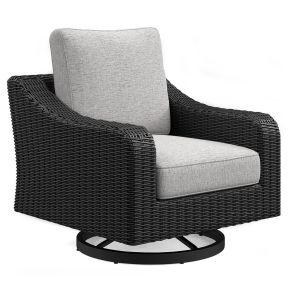 Ashley Furniture P792-821 Beachcroft - Swivel Lounge Chair - Black / Light Gray