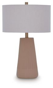 Ashley Furniture L100854 Dellner - Ceramic Table Lamp - Mocha