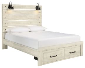 Ashley Furniture B192B8 Ashley Furniture B192B8 Cambeck - Queen Panel Bed With 2 Storage Drawers - Whitewash