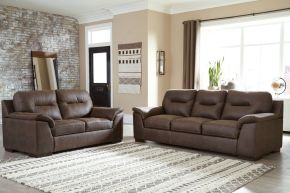 Signature Design by Ashley® 62002/38/35 Maderla - Walnut - 2 Pc. - Sofa, Loveseat