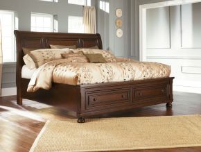 Millennium® by Ashley B697/78/76/95 Porter - Rustic Brown - California King Sleigh Bed With 2 Storage Drawers
