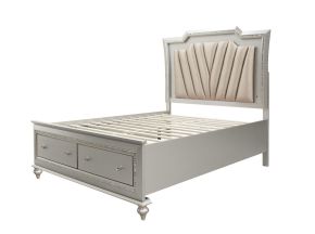 ACME 27224CK Kaitlyn - California King Bed - PU & Champagne