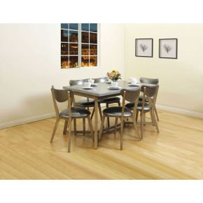 ACME 72012A Rosetta - Side Chair (Set of 2) - Silver PU & White Washed