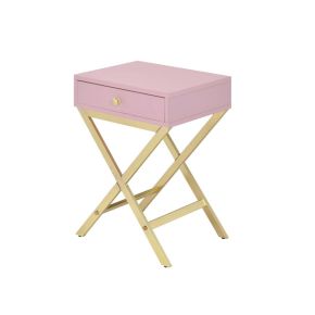 ACME 82698 Coleen - Accent Table - Pink & Gold