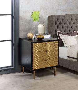ACME 97197 Alston - Accent Table - Black & Champagne