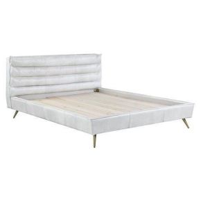 ACME BD00564EK Doris - Eastern King Bed - Vntage White Top Grain Leather