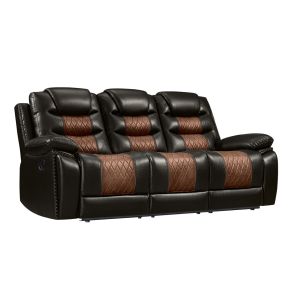 New Classic U7005-30-BRN Nikko - Sofa With Dual Recliner - Two Tone Brown
