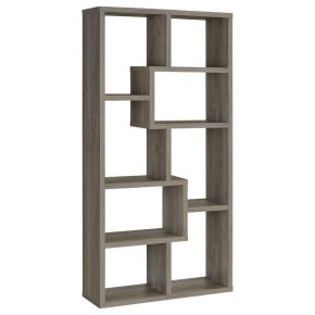 CoasterEveryday 801137 Theo - 7-Shelf Bookshelf - Gray Driftwood