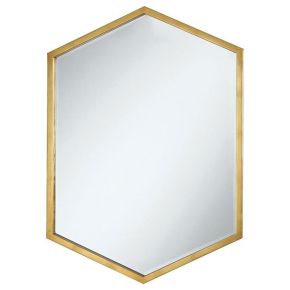 CoasterEveryday 902356 Bledel - Hexagonal Wall Mirror - Gold