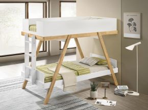 Coaster Fine Furniture 460570T-SM Frankie - Twin Over Twin Bunk Bed With 7" Mattresses - White