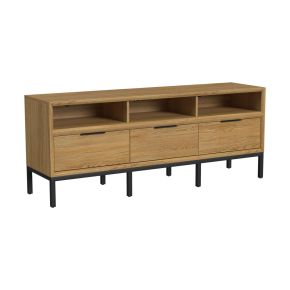 Intercon NP-HT-7028-NTO-C Newport - 70" TV Console - Natural Oak