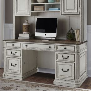 Liberty Furniture 244-HO120T Magnolia Manor - Jr Executive Credenza Top - White