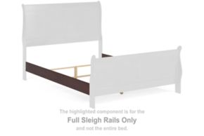 Signature Design by Ashley® B376-86 Alisdair - Full Sleigh Rails - Reddish Brown