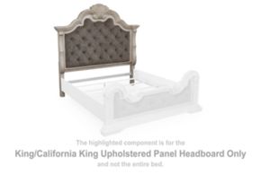 Signature Design by Ashley® PCB948-58 Bruchandi - King/California King Upholstered Panel Headboard - Antique White