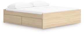 Signature Design by Ashley® EB9632B20 Onita - King Platform Bed With 1 Side Storage - Natural