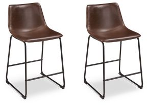 Signature Design by Ashley® D372-124 Centiar - Upholstered Barstool (Set of 2) - Brown