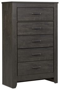 Signature Design by Ashley® B249-46 Brinxton - Five Drawer Chest - Charcoal