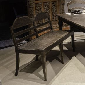 Liberty Furniture 297-C2000B Paradise Valley - Ladder Back Bench (RTA) - Dark Brown