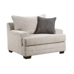 ACME 55807 Avedia - Chair With Pillow - Beige/Gray Chenille
