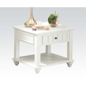 ACME 83327 Natesa - End Table - White Washed
