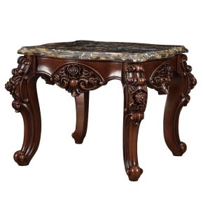 ACME 83072 Forsythia - End Table - Marble Top & Walnut