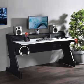 ACME 93129 Bigga - Gaming Desk - Black & White