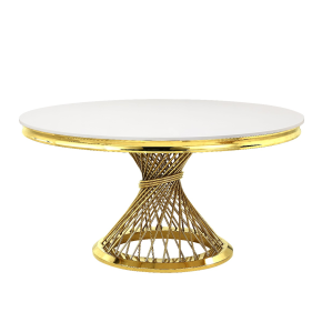 ACME DN01189 Fallon - Dining Table - Faux Marble Top & Mirrored Gold Finish