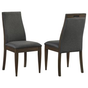 CoasterEssence 115272 Wes - Upholstered Dining Side Chair (Set of 2) - Dark Walnut
