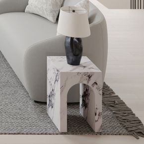 ACME LV03127 Fritzy - End Table - Engineered Stone Finish