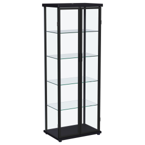 Coaster Fine Furniture 950400 Aero - 5-Shelf Display Curio Cabinet With LED Lighting - Black