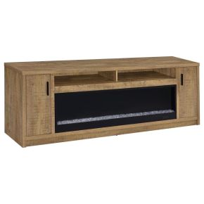 Coaster Fine Furniture 722843 Eddy - 79" 2-Door TV Stand Fireplace Media Console - Mango