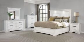 Coaster Fine Furniture 215871KE-S5 Mckinney - 5 Piece Eastern King Bedroom Set - Vintage White