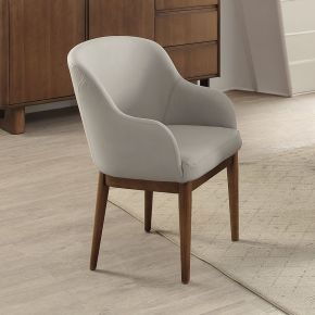 ACME DN06131 Harvey - Side Chair (Set of 2) - Synthetic Leather & Walnut