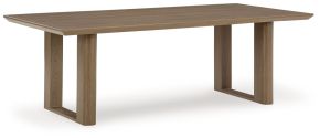 Signature Design by Ashley® P671-625 Serene Bay - Rectangular Dining Table With Umbrella Option - Dark Brown